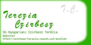 terezia czirbesz business card